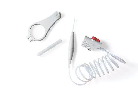 Flexible discharge tubing, suitable for Dispensette S / S Organic / S Trace Analysis, PTFE, for nominal volume 25 ml, 50 ml, 100 ml, with Recirculation valve, 800 mm