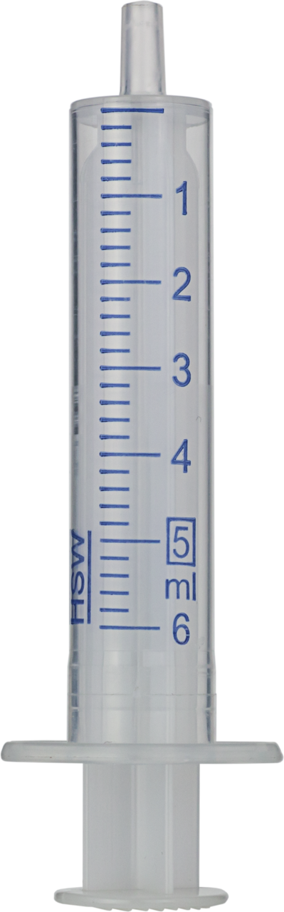 Disposable syringes with Luer tip made of polypropylene, 5 mL