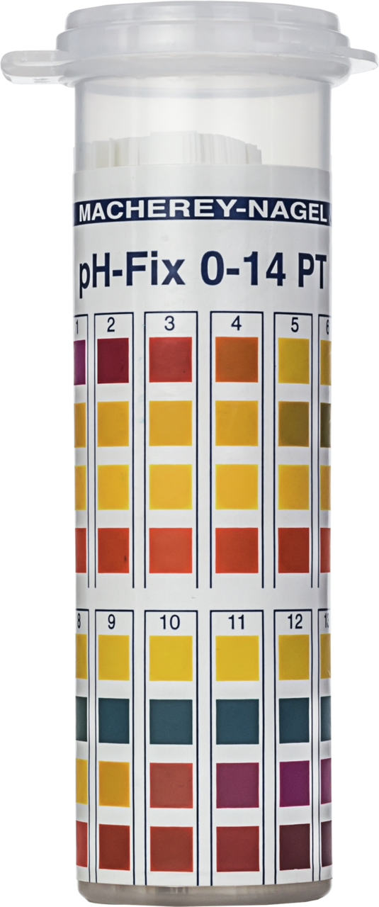 pH test strips, pH_Fix 0–14 PT, fixed indicator