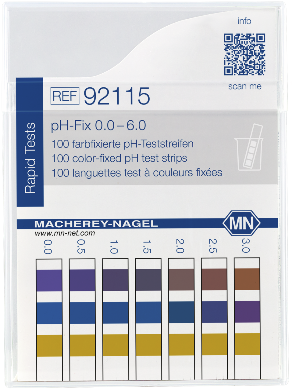 pH test strips, pH_Fix 0.0–6.0, fixed indicator