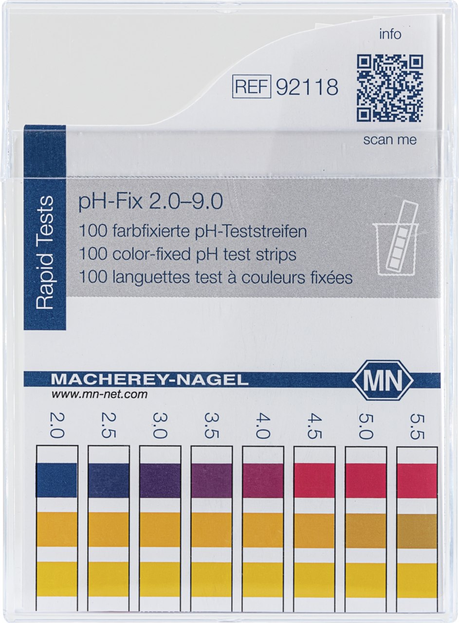 pH test strips, pH_Fix 2.0–9.0, fixed indicator