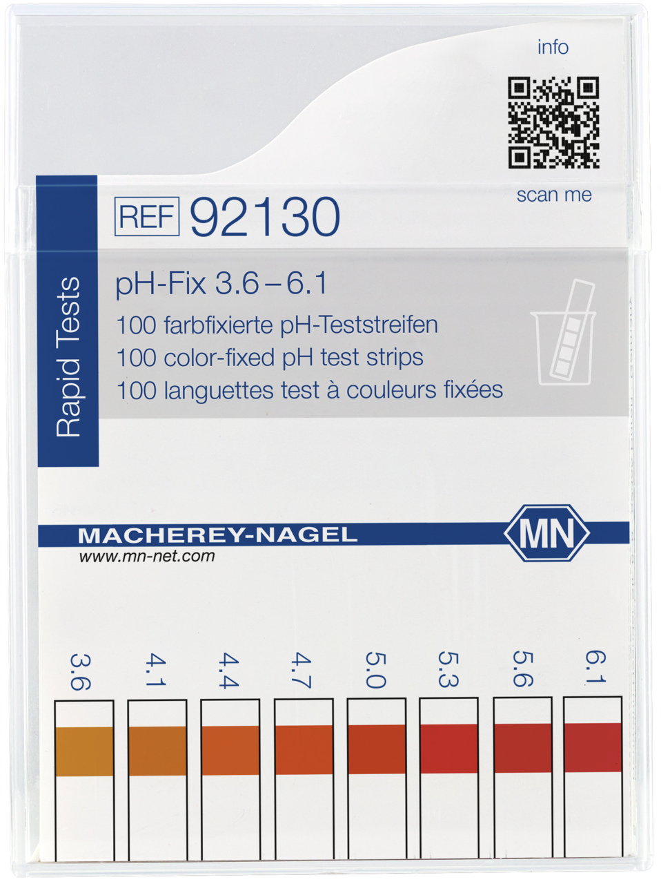 pH test strips, pH_Fix 3.6–6.1, fixed indicator