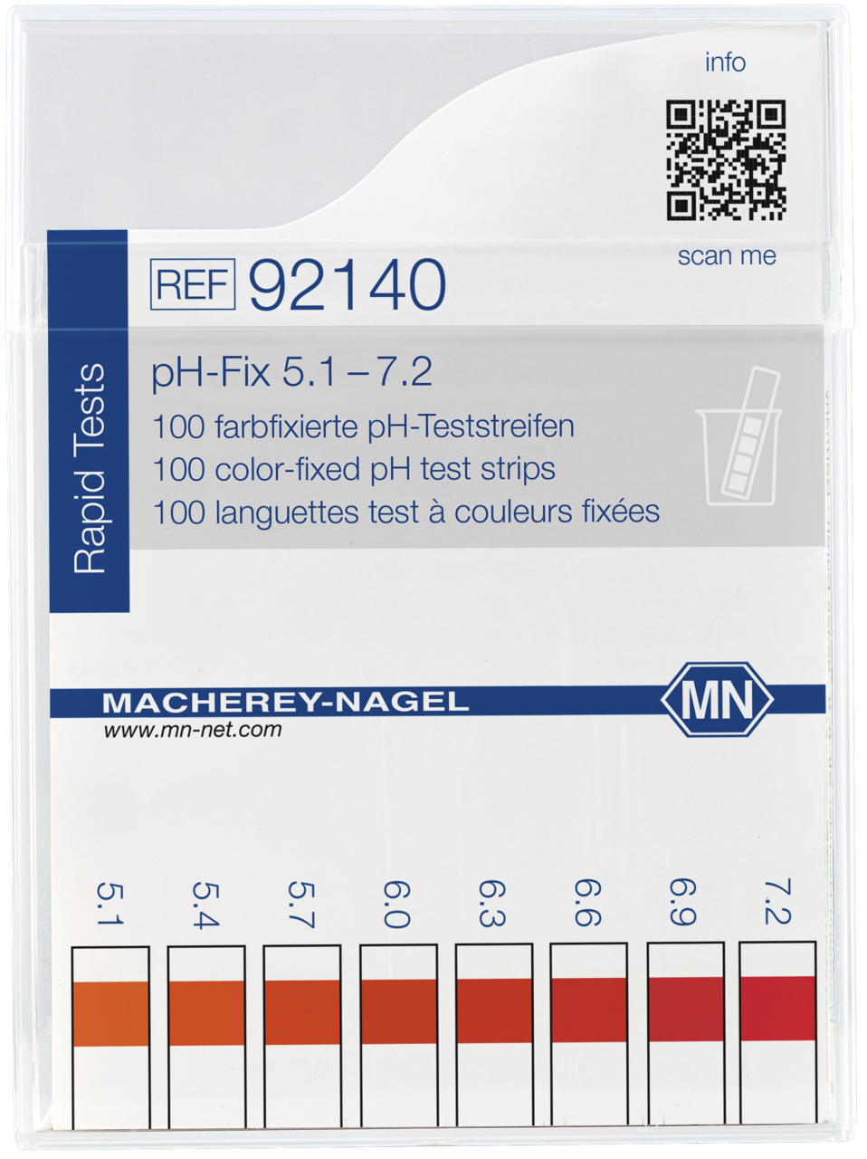 pH test strips, pH_Fix 5.1–7.2, fixed indicator