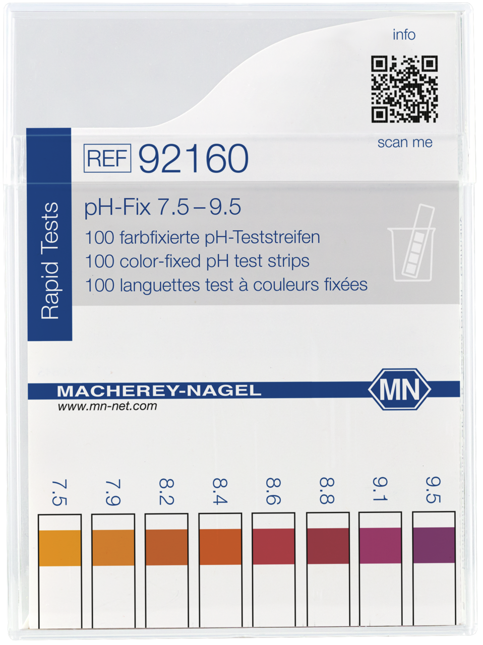 pH test strips, pH_Fix 7.5–9.5, fixed indicator