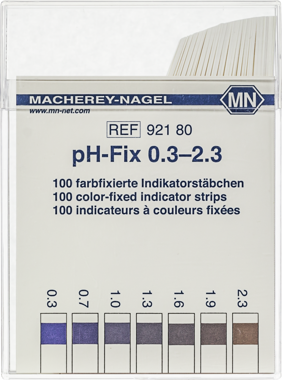 pH test strips, pH_Fix 0.3–2.3, fixed indicator
