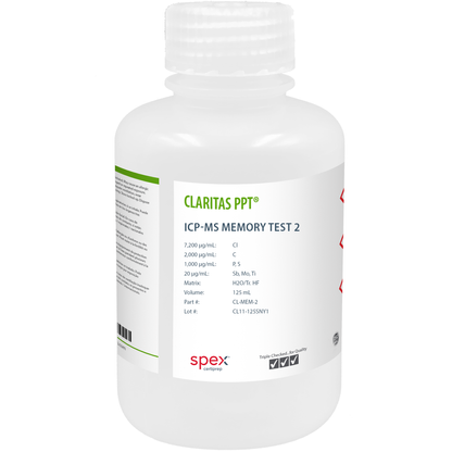 ICP-MS Memory Test 2, 125 mL