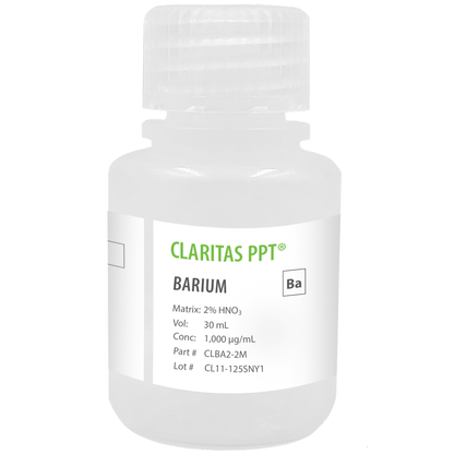 Barium, 1,000 µg/mL (1,000 ppm) for ICP-MS, 30 mL