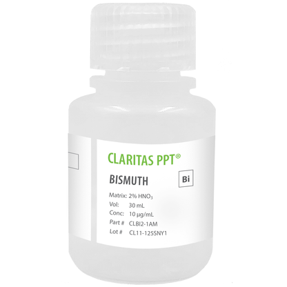 Bismuth, 10 µg/mL (10 ppm) for ICP-MS, 30 mL