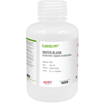 DI Water Blank for ICP-MS, 125 mL