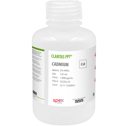 Cadmium, 1,000 µg/mL (1,000 ppm) for ICP-MS, 125 mL