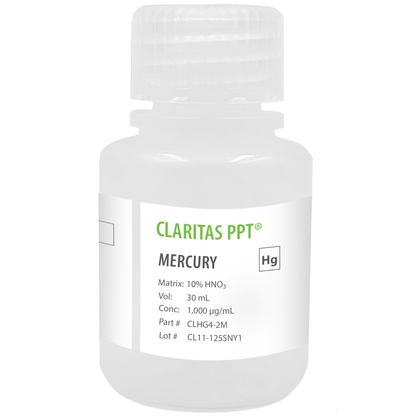 Mercury, 1,000 µg/mL (1,000 ppm) for ICP-MS, 30 mL