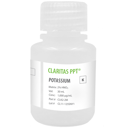 Potassium, 1,000 µg/mL (1,000 ppm) for ICP-MS, 30 mL