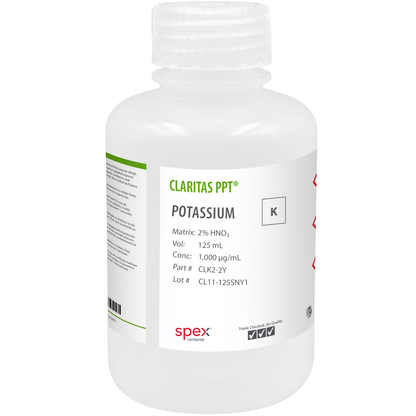 Potassium, 1,000 µg/mL (1,000 ppm) for ICP-MS, 125 mL