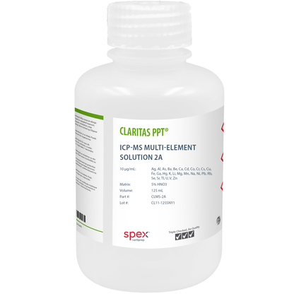 ICP-MS Multi-Element Solution 2A with Mercury, 10 µg/mL (10 ppm), 125 mL