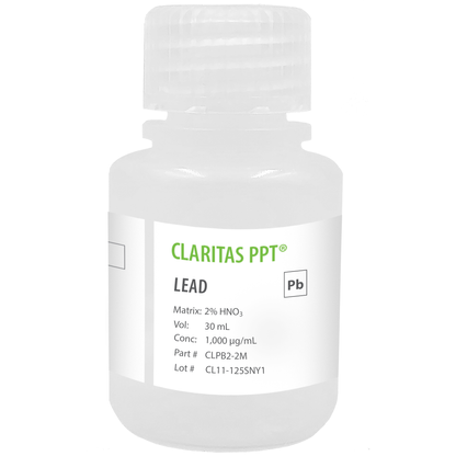 Lead, 1,000 µg/mL (1,000 ppm) for ICP-MS, 30 mL