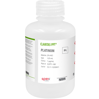 Platinum, 1 µg/mL (1 ppm) for ICP-MS, 125 mL