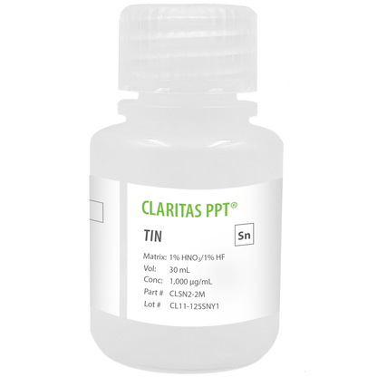Tin, 1,000 µg/mL (1,000 ppm) for ICP-MS, 30 mL