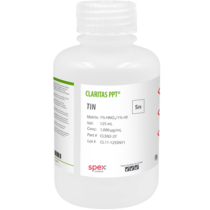 Tin, 1,000 µg/mL (1,000 ppm) for ICP-MS, 125 mL