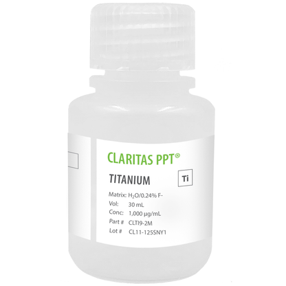 Titanium, 1,000 µg/mL (1,000 ppm) for ICP-MS, 30 mL
