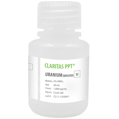 Uranium (Depleted), 1,000 µg/mL (1,000 ppm) for ICP-MS, 30 mL