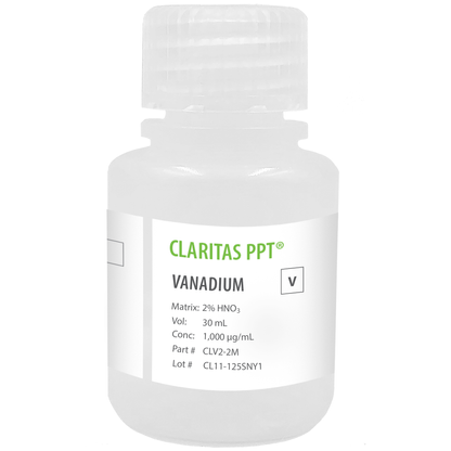 Vanadium, 1,000 µg/mL (1,000 ppm) for ICP-MS, 30 mL