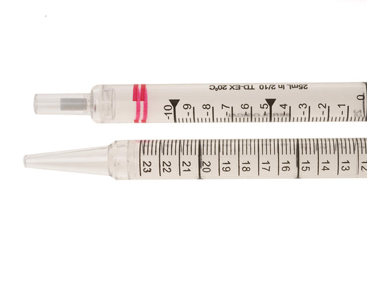 25mL Pipet, Individually Wrapped, Plastic/Plastic, Bag, Sterile