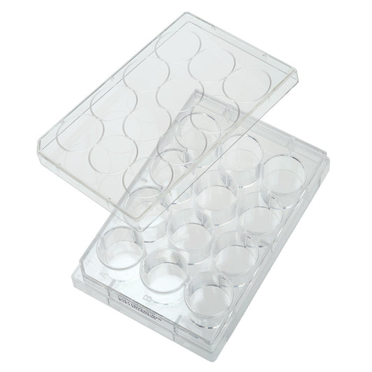 12 Well Tissue Culture Plate with Lid, Individual, Sterile