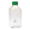 1000mL Media Bottle, Square, PET, Bulk, Sterile