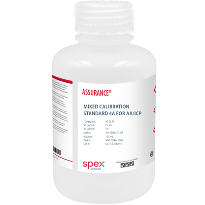 Mixed Calibration Standard 4A without Mercury for AA & ICP, 125 mL