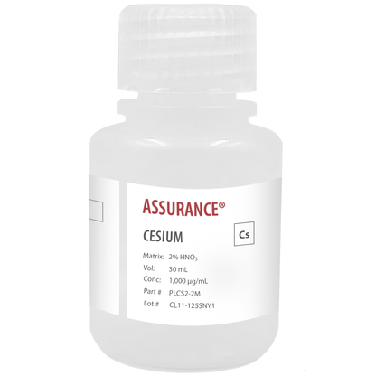 Cesium, 1,000 µg/mL, for AA and ICP, 30 mL