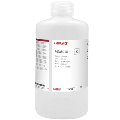 Potassium, 10,000 µg/mL, for AA and ICP, 500 mL