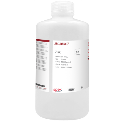 Zinc, 10,000 µg/mL, for AA and ICP, 500 mL