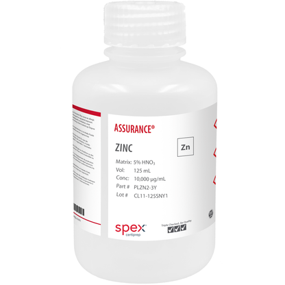 Zinc, 10,000 µg/mL, for AA and ICP, 125 mL