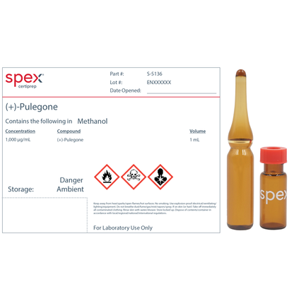 (+)-Pulegone, 1,000 &micro;g/mL Organic Standard, 1 mL