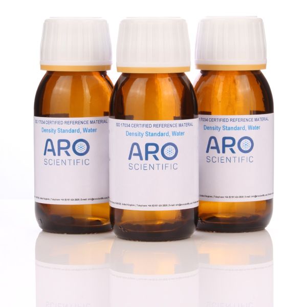 Analytical Water Density Standard, Density Values at 15 °C, 20 °C & 25 °C