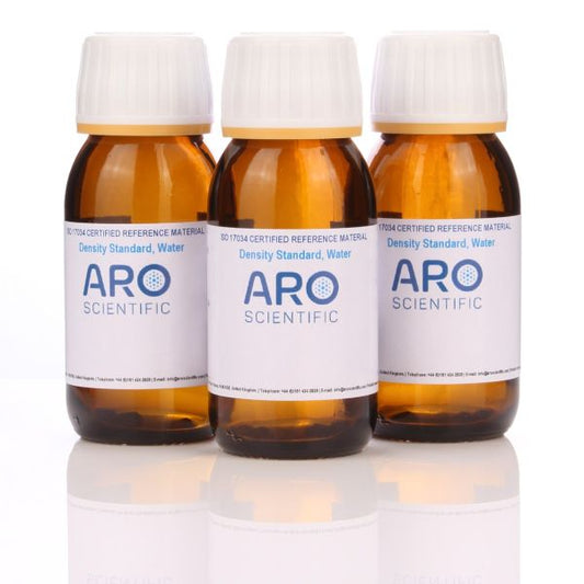 Analytical Water Density Standard, Density Values at 15 °C, 20 °C & 25 °C