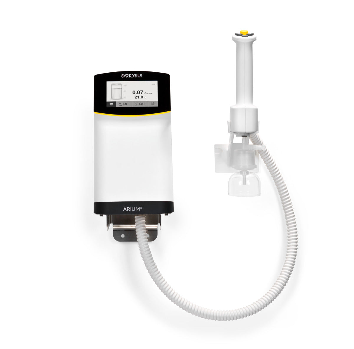 Smart Station remote dispenser with wall mounting kit for pure water from Arium® Bagtank