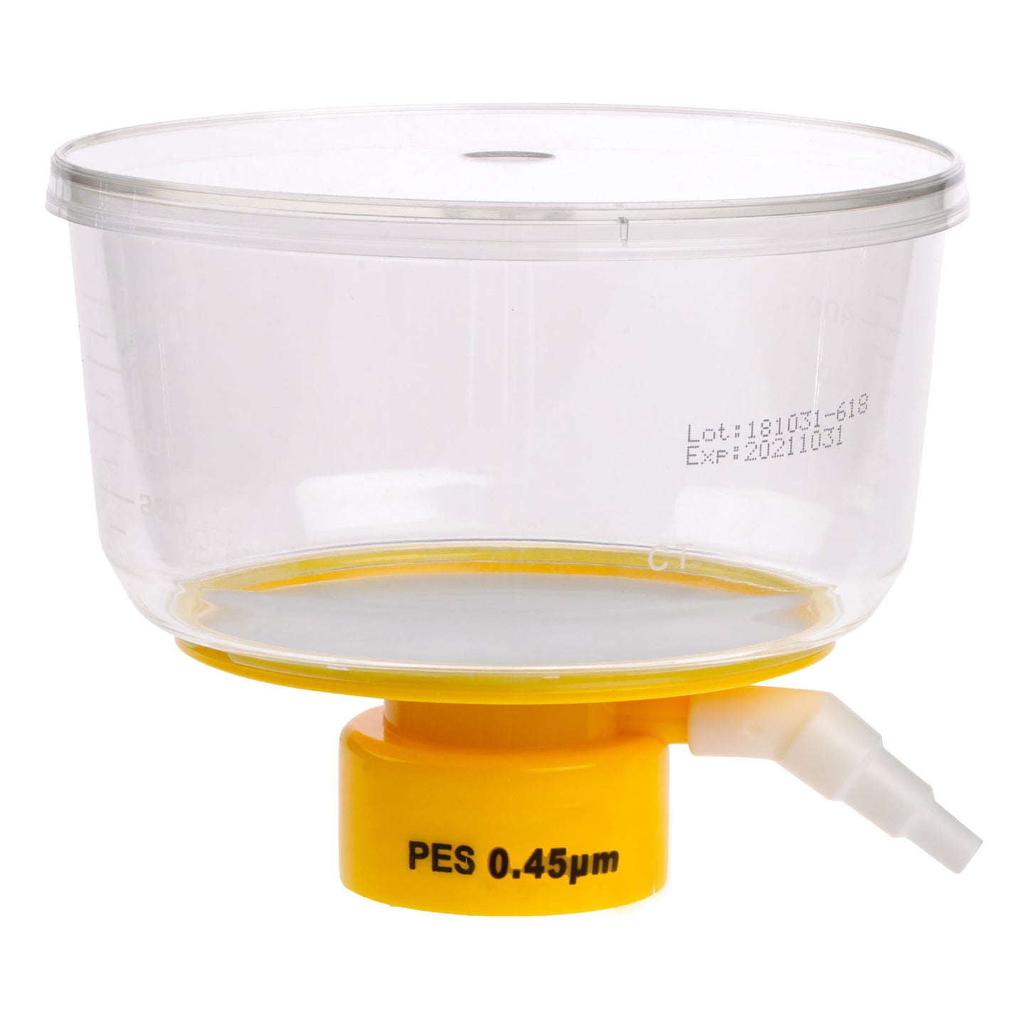 500mL Bottle Top Filter, PES Filter Material, 0.45?m, 90mm, Sterile