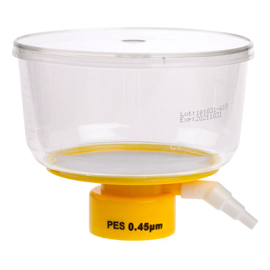500mL Bottle Top Filter, PES Filter Material, 0.45?m, 90mm, Sterile