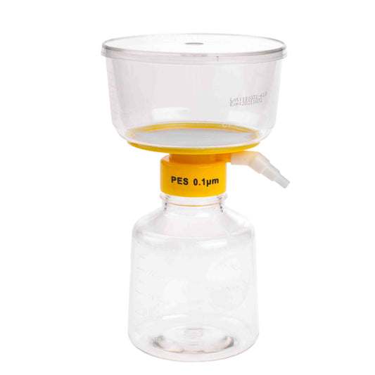 500mL Filter System, PES Filter Material, 0.10?m, 90mm, Sterile