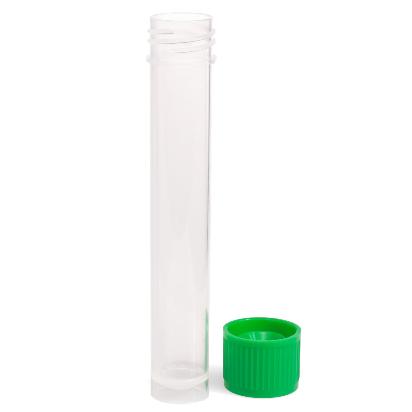 12mL Transport Tube, Green Cap - Bag, Sterile (Tubes and Caps Packed Separately)
