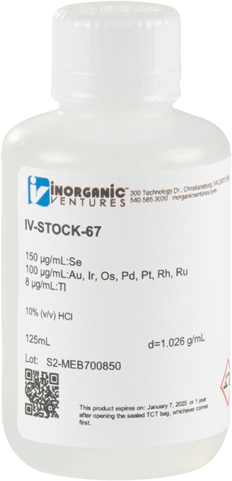 USP<232>/ICH Q3D Class 2B Oral Elemental Impurities, 125mL in HCl