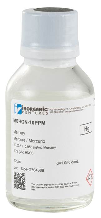 IV 10 ug/mL Mercury Standard 125mL