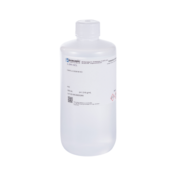 1.0M Hydrochloric Acid, 500mL