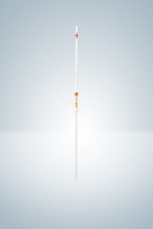 Volumetric pipettes, cl. B, amber grad.