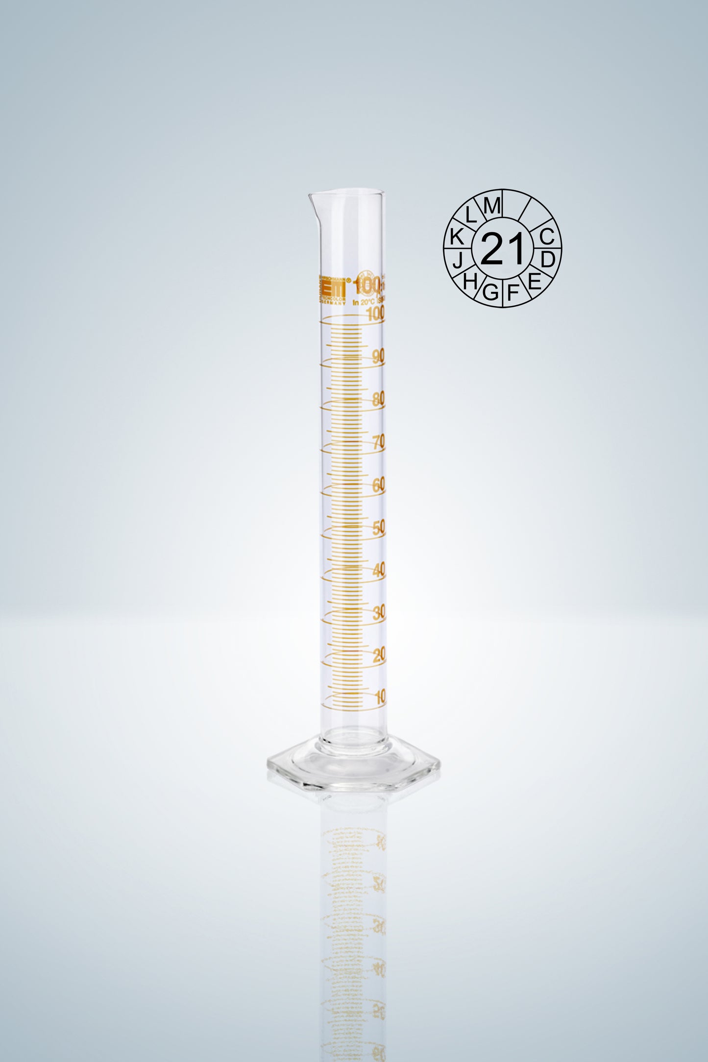 Measuring cylin. DURAN&reg;,cl.A, amber grad