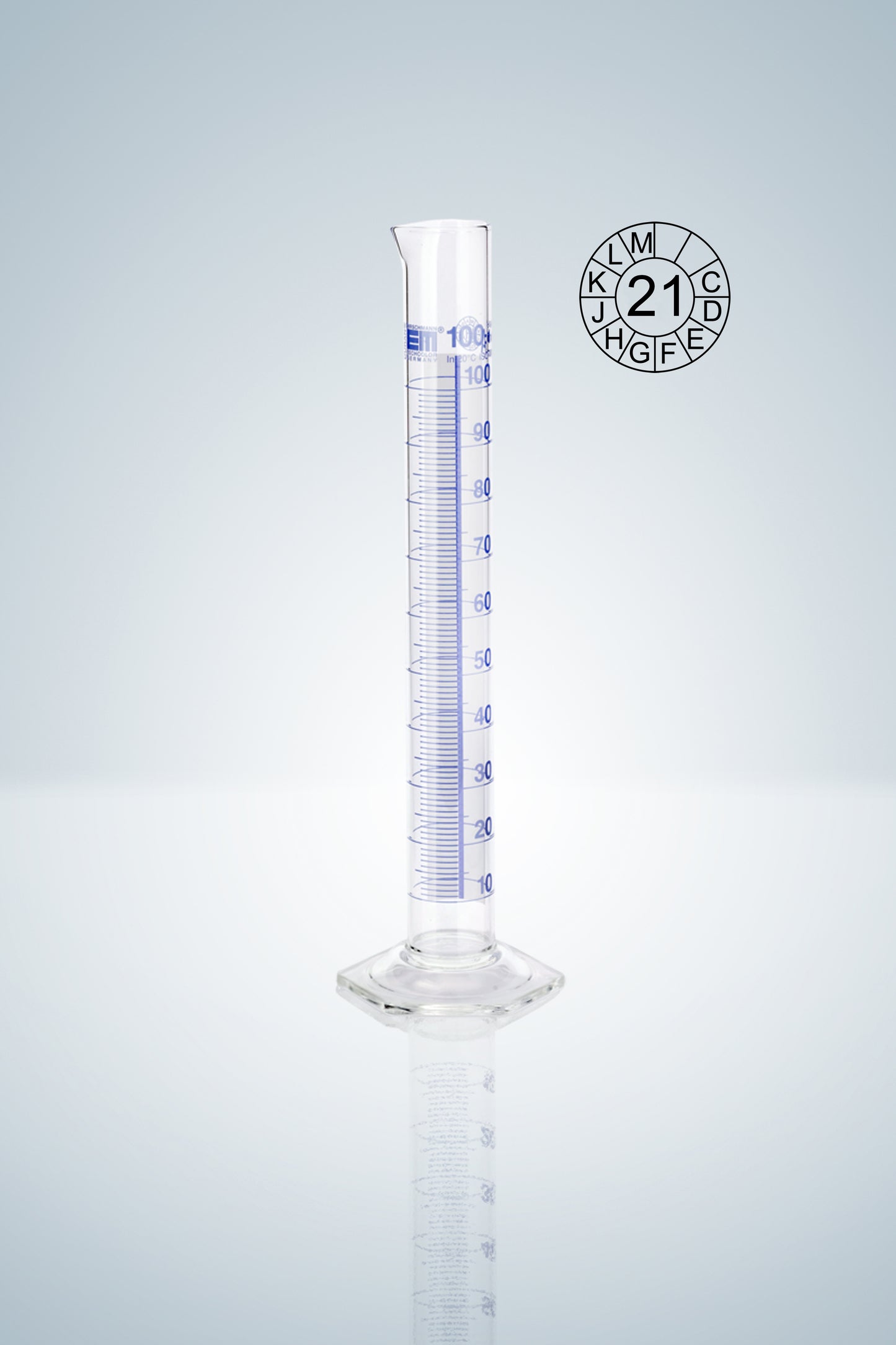 Measuring cylin. DURAN&reg;, cl.A, blue grad