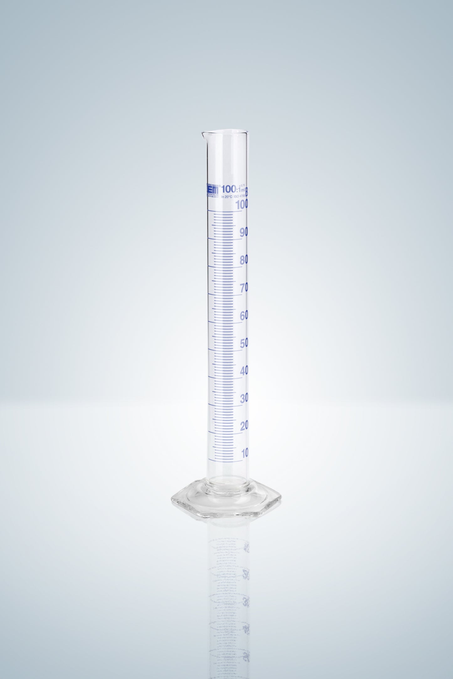 Measuring cylin. DURAN&reg;, cl.B, blue grad