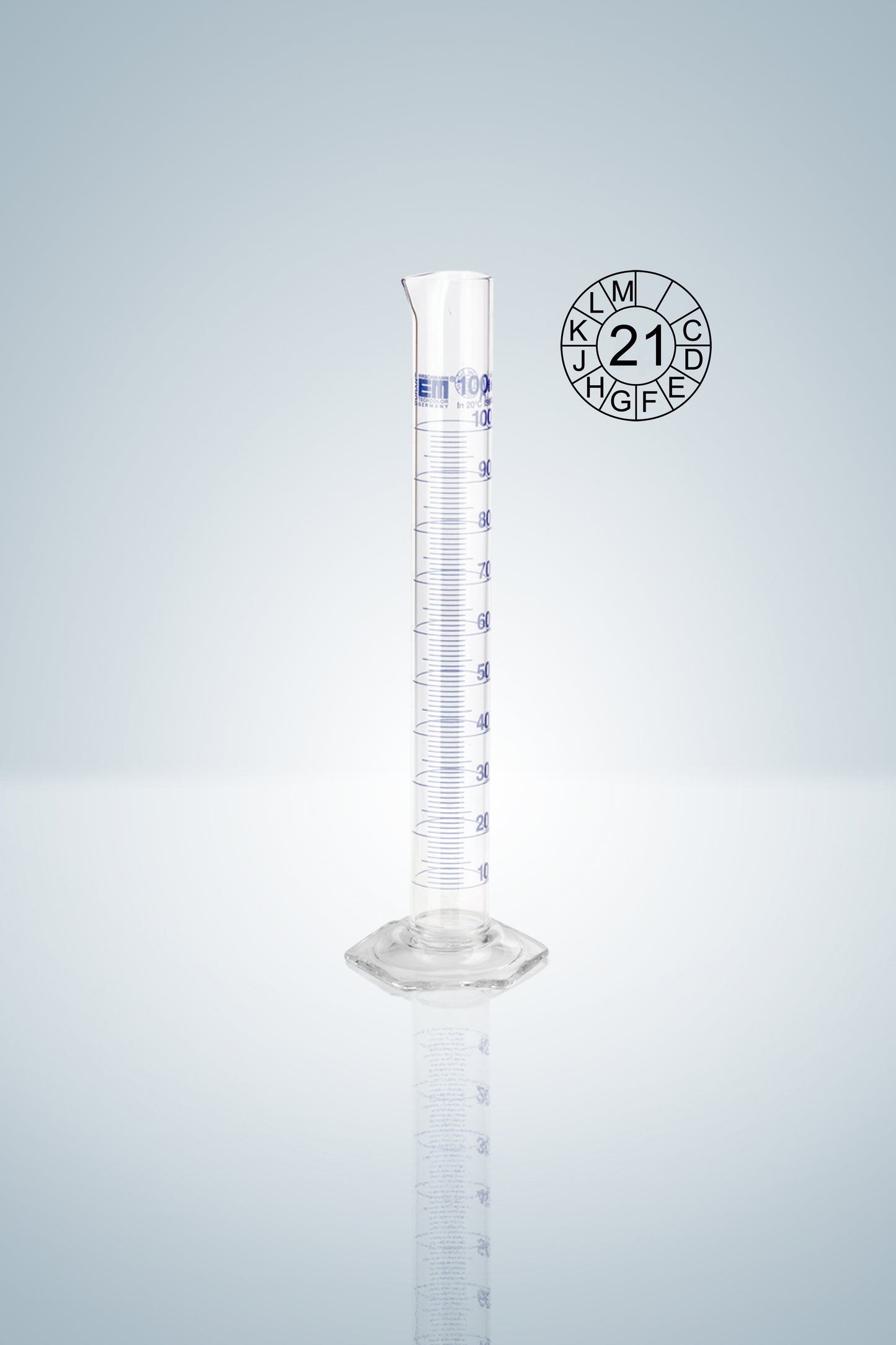 Measuring cylin. DURAN&reg;, cl.A, blue grad