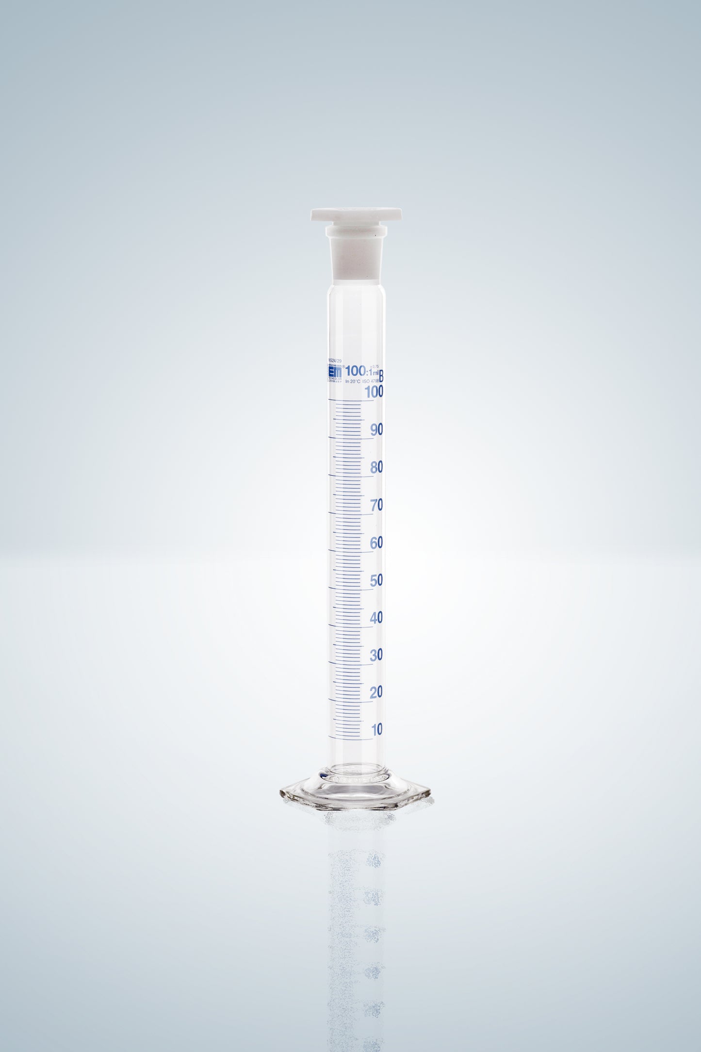 Measuring cylin. DURAN&reg;, cl.B, blue grad